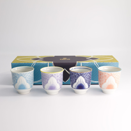 Kubki ceramiczne czarki zestaw 4 sztuk Lily Flower