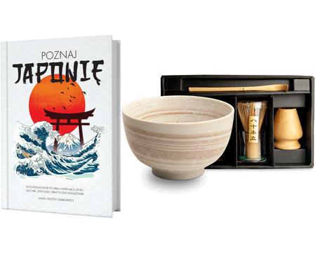 Książka Poznaj Japonie + Zestaw do matchy Hakemekobiki