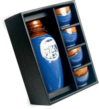 Zestaw do Sake Blue and brown