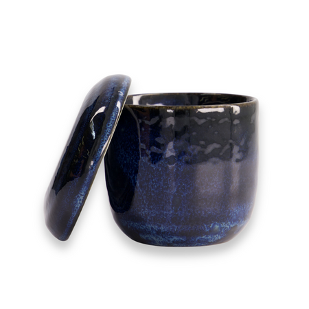 Czarka z przykrywką kubek ceramiczny Cobalt Blue 7,6x6,8 cm