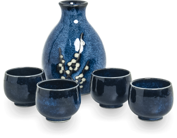 Zestaw do sake Hana blue