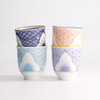 Kubki ceramiczne czarki zestaw 4 sztuk Lily Flower
