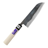 Japoński noż Kanetsune Aogami#2 Kurouchi Nóż Santoku 16,5 cm