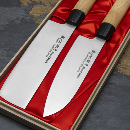 Zestaw noży japońskich Santoku i Nakiri