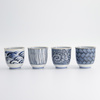 Kubki ceramiczne czarki Blue/White – Zestaw 4 sztuki