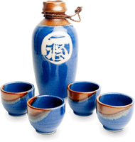 Zestaw do Sake Blue and brown