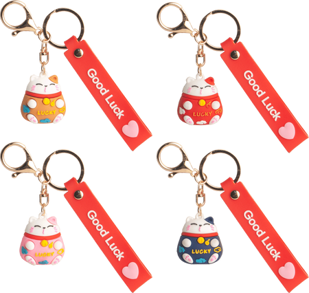 Brelok na Szczęście – Maneki Neko Granatowy