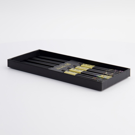 Zestaw bambusowych pałeczek Black 5 par