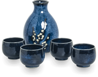 Zestaw do sake Hana blue